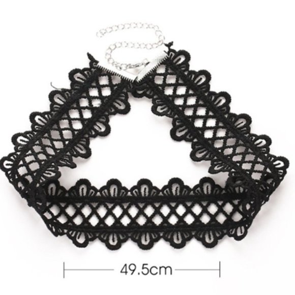 Women Choker Necklace Fashion Vintage Decorative Lace Choker Clavicle Necklace - Picture 4 of 4